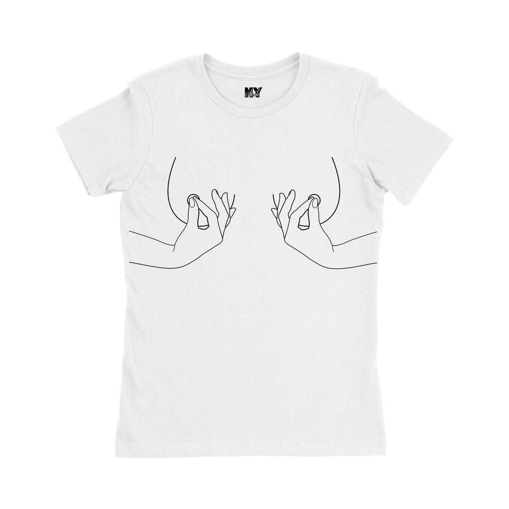 Boobs Nipple Pinch Shirt, Womens Tee Shirt