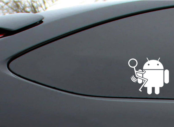 F Android Stick Figure Vinyl Decal Sticker Laptop Sticker Car Decals Y ...