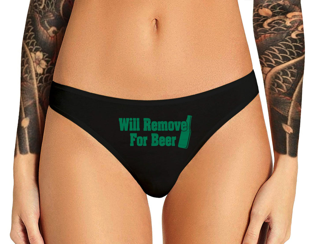 Will Remove For Beer Panties Funny Sexy Naughty Slutty Bachelorette Party Bridal Gift Panty Womens Thong Lingerie