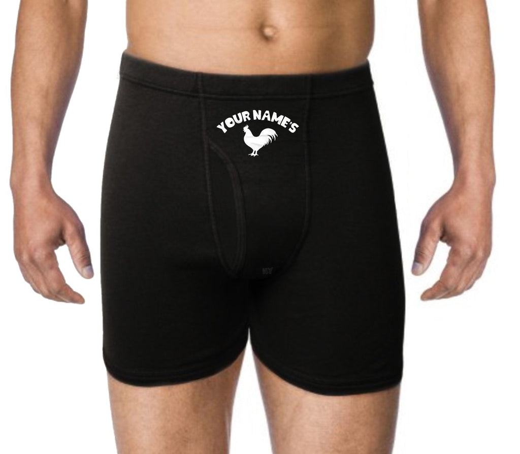 Custom Personalized Boxers Cock Owner Mens Underwear Funny Gift
