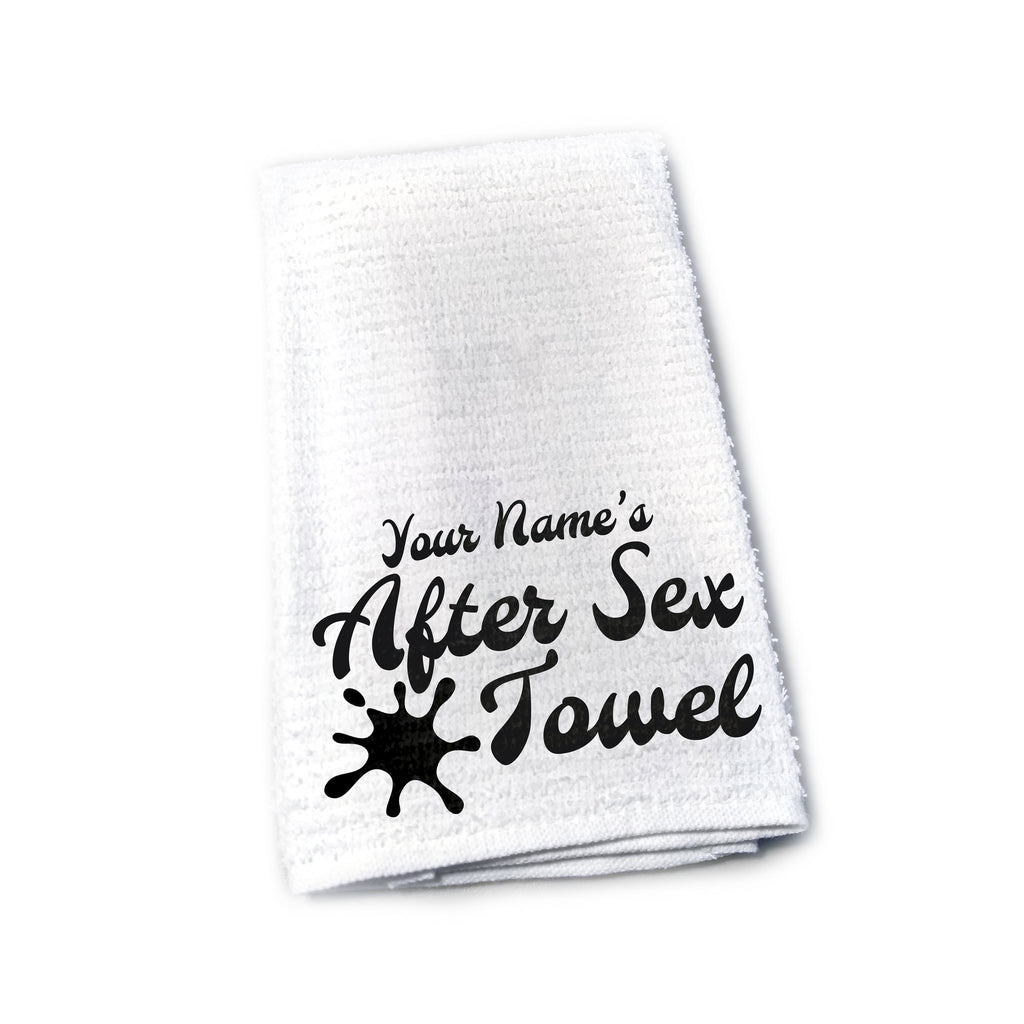 Personalized After Sex Towel Custom Printed With Your Name Funny Gag G pic
